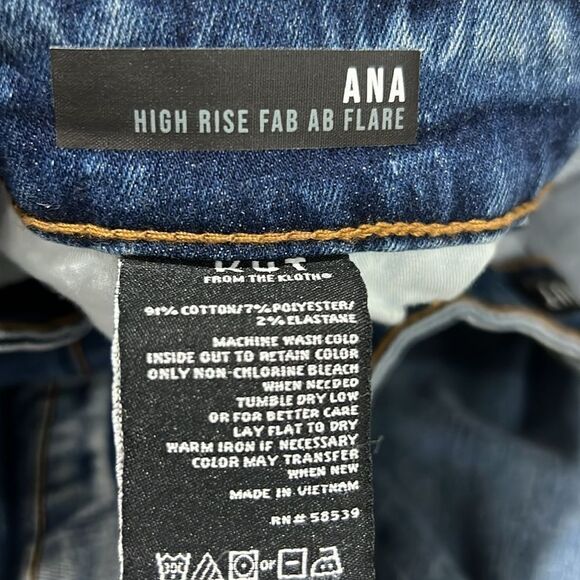 Kut from the Kloth Ana high rise Fab Ab Flare jeans size 24W NWOT - Picture 8 of 11